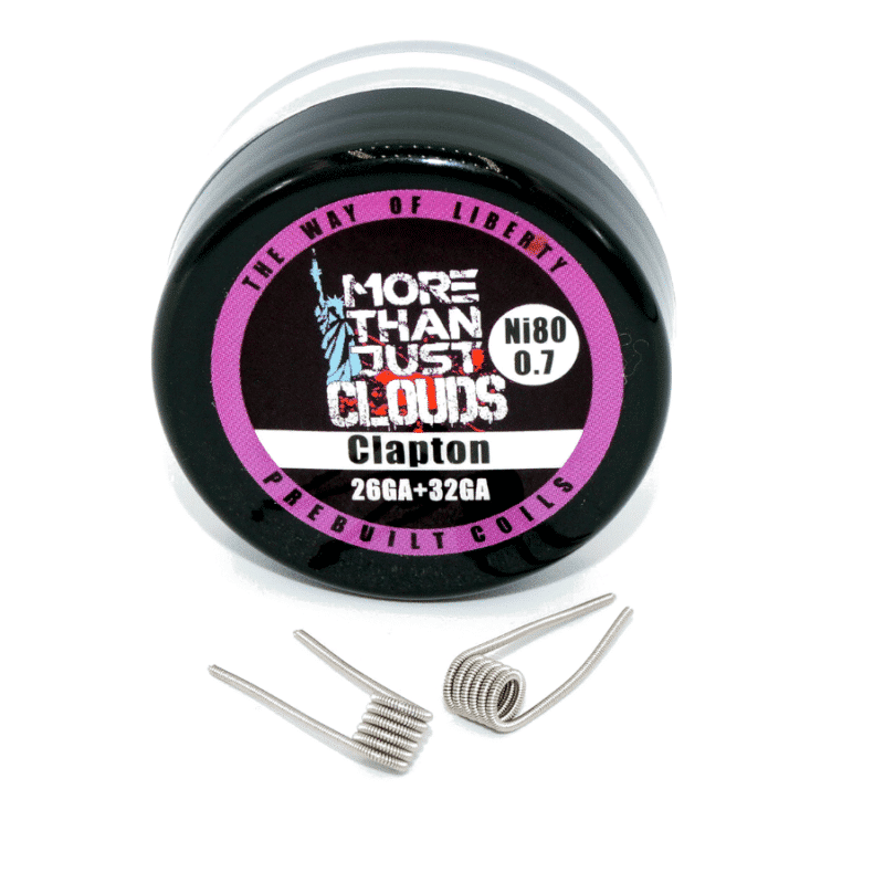 CLAPTONNI800.7 Clapton Ni80 0,7 Ohm TWOL prebuilt Coils für Selbstwickler und Verdampfer