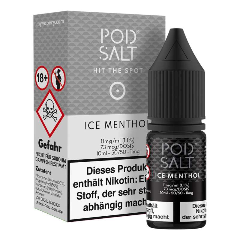pod-salt-ice-menthol-10-ml-11-mg-ml Ice Menthol Pod Salt Nikotinsalz 11mg/ml Liquid Saltnic und Shortfill
