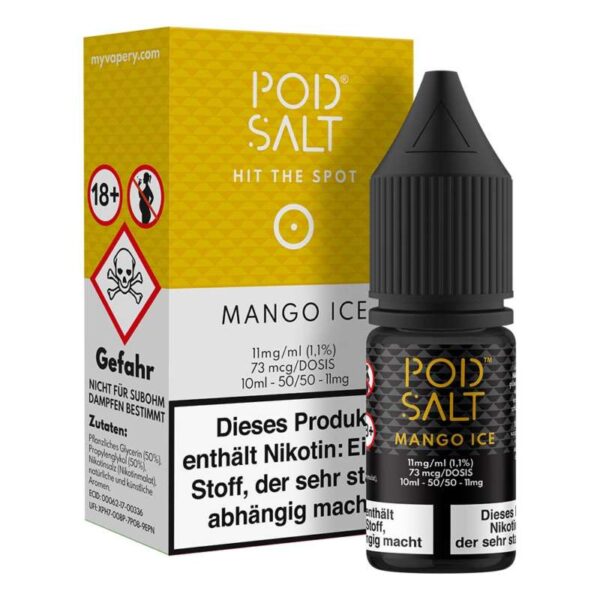 Mango Ice Pod Salt Nikotinsalz 11mg/ml Liquid Saltnic und Shortfill Nikotinsalz Liquid