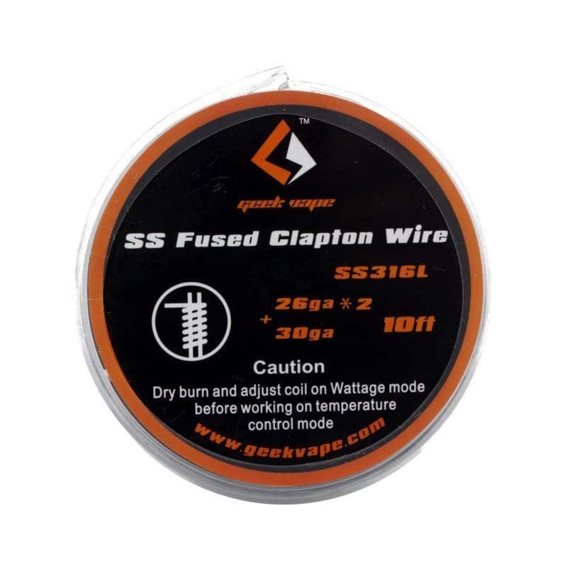 GeekVape Fused Calpton 26x2x30 SS316L GeekVape SS316L Fused Clapton Wire Drahtrollen Coils für Selbstwickler und Verdampfer
