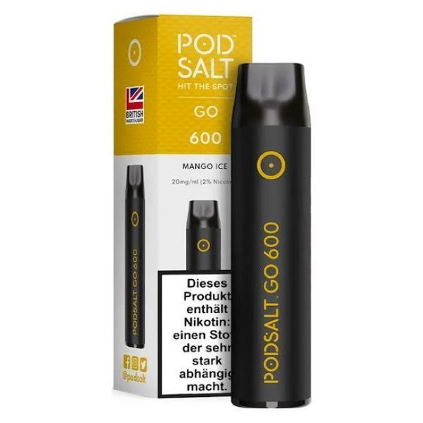 Pod Salt Go 600 Mango Ice Einweg E-Zigarette Disposable Pod Salt Go 600