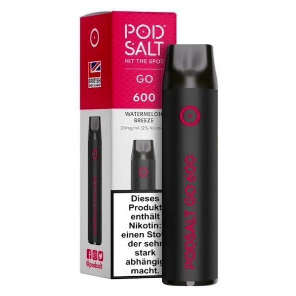 Pod Salt Go 600 Watermelon Breeze Einweg E-Zigarette Disposable Pod Salt Go 600