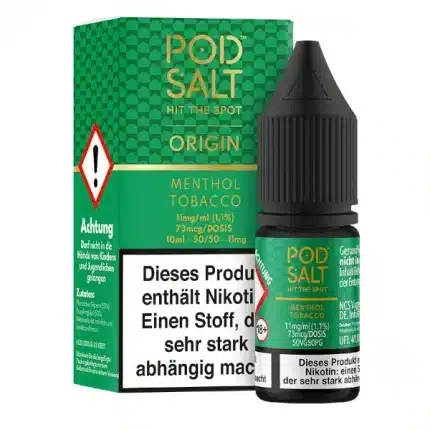 Pod Salt Origin Menthol Tobacco 10ml 11mg Nikotinsalz Liquid