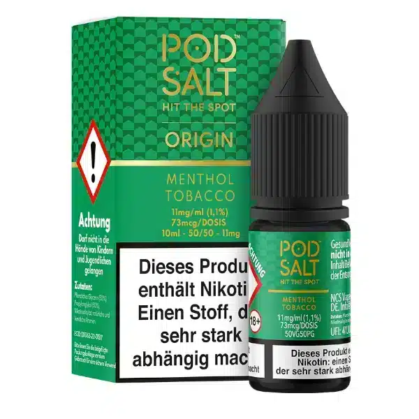pod-salt-origin-Menthol-tobacco-10-ml-11-mg-ml Pod Salt Origin Menthol Tobacco 10ml 11mg Nikotinsalz Liquid