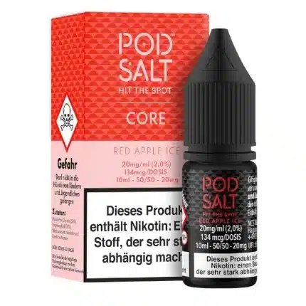 Pod Salt Red Apple Ice 20mg, Nikotinsalz Liquid.