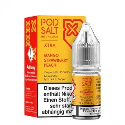 Pod Salt X Mango Strawberry Peach Nikotinsalz Liquid 10mg/ml 10ml
