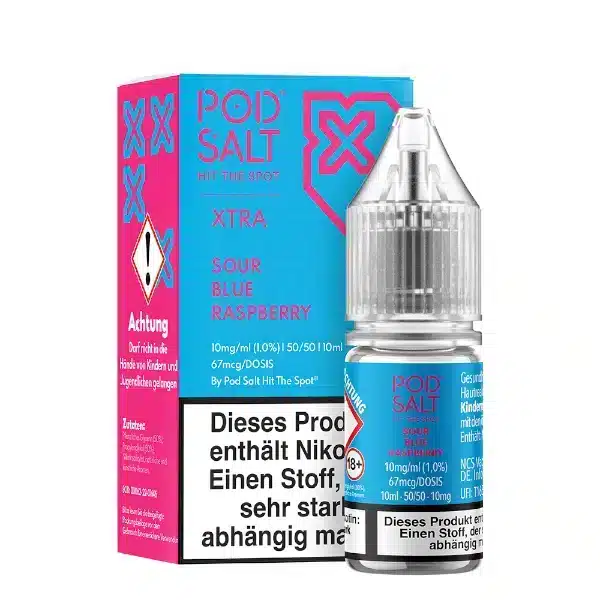 Pod Salt X Sour Blue Raspberry Nikotinsalz 10mg_ml 10ml Pod Salt X Sour Blue Raspberry Nikotinsalz 10mg/ml 10ml