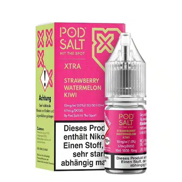 Pod Salt X Strawberry Watermelon Kiwi Nikotinsalz 10mg_ml 10ml Pod Salt X Strawberry Watermelon Kiwi Nikotinsalz Liquid 10mg/ml 10ml