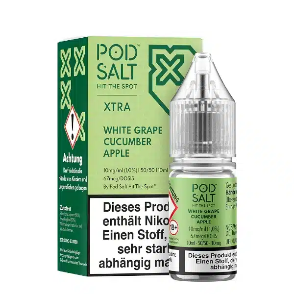 Pod Salt X White Grape Cucumber Apple Nikotinsalz 10mg_ml 10ml Pod Salt X White Grape Cucumber Apple Nikotinsalz Liquid 10mg/ml 10ml