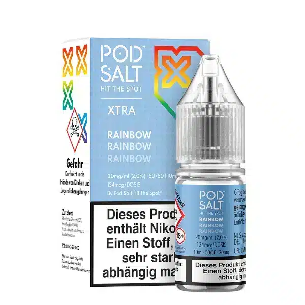 Pod Salt Xtra Rainbow Nikotinsalz 20mg_ml 10ml Pod Salt Xtra Rainbow Nikotinsalz Liquid 20mg/ml 10ml