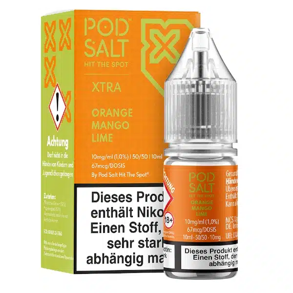 Pod Salt Xtra Orange Mango Lime Nikotinsalz 10mg Pod Salt Xtra Orange Mango Lime Nikotinsalz 10mg