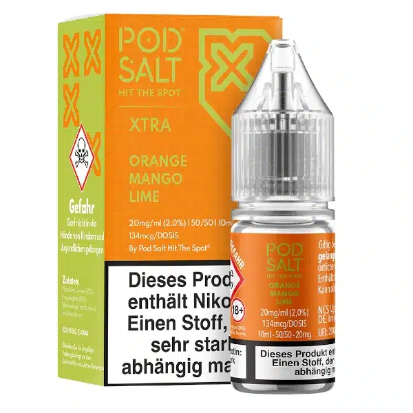 Pod Salt Xtra Orange Mango Lime Nikotinsalz 20mg Pod Salt Xtra Orange Mango Lime Nikotinsalz 20mg