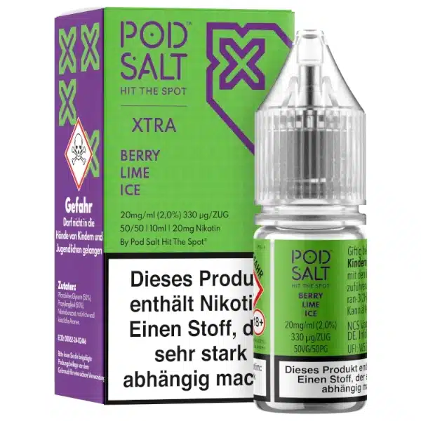 Pod Salt Xtra Berry Lime Ice Nikotinsalz 20mg Pod Salt Xtra Berry Lime Ice Nikotinsalz 20mg
