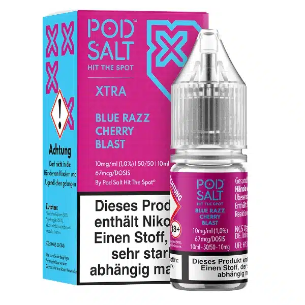 Pod Salt Xtra Blue Razz Cherry Blast Nikotinsalz 10mg Pod Salt Xtra Blue Razz Cherry Blast Nikotinsalz 10mg