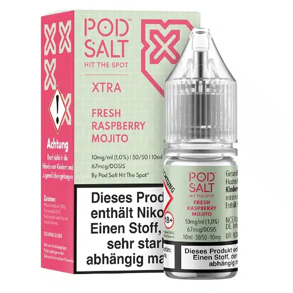 Pod Salt Xtra Fresh Raspberry Mojito Nikotinsalz 10mg Pod Salt Xtra Fresh Raspberry Mojito Nikotinsalz 10mg