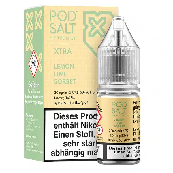 Pod Salt Xtra Lemon Lime Sorbet Nikotinsalz 20mg Pod Salt Xtra Lemon Lime Sorbet Nikotinsalz 20mg