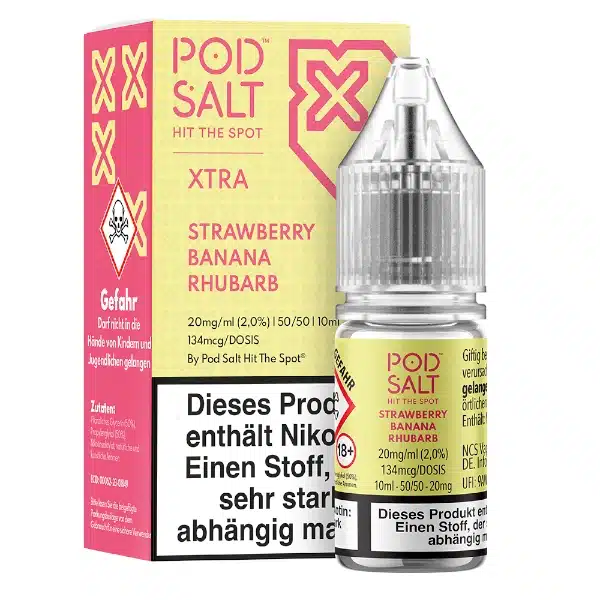 Pod Salt Xtra Strawberry Banana Rhubarb Nikotinsalz 20mg Pod Salt Xtra Strawberry Banana Rhubarb Nikotinsalz 20mg