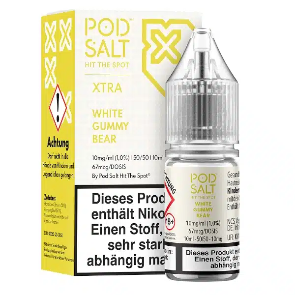 Pod Salt Xtra White Gummy Bear Nikotinsalz 10mg Pod Salt Xtra White Gummy Bear Nikotinsalz 10mg