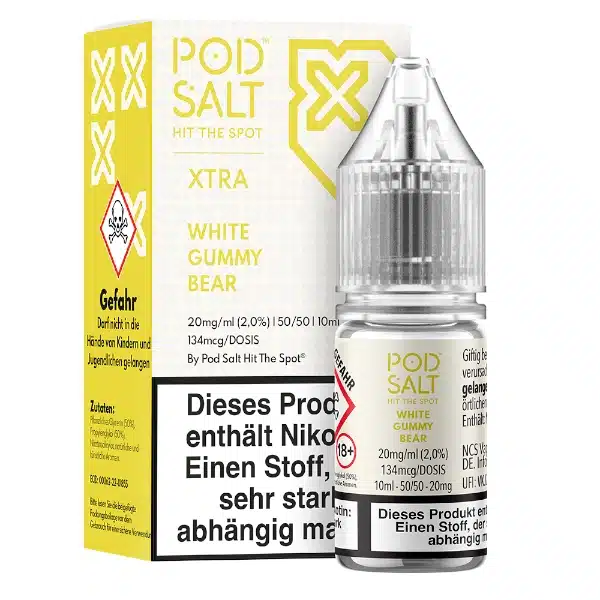 Pod Salt Xtra White Gummy Bear Nikotinsalz 20mg Pod Salt Xtra White Gummy Bear Nikotinsalz 20mg