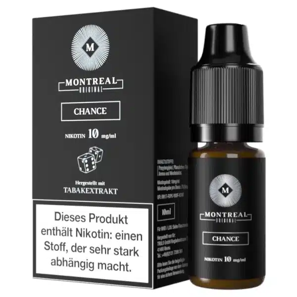 Montreal Chance Nikotinsalz Liquid 10mg 10ml Montreal Chance Nikotinsalz Liquid 10mg 10ml