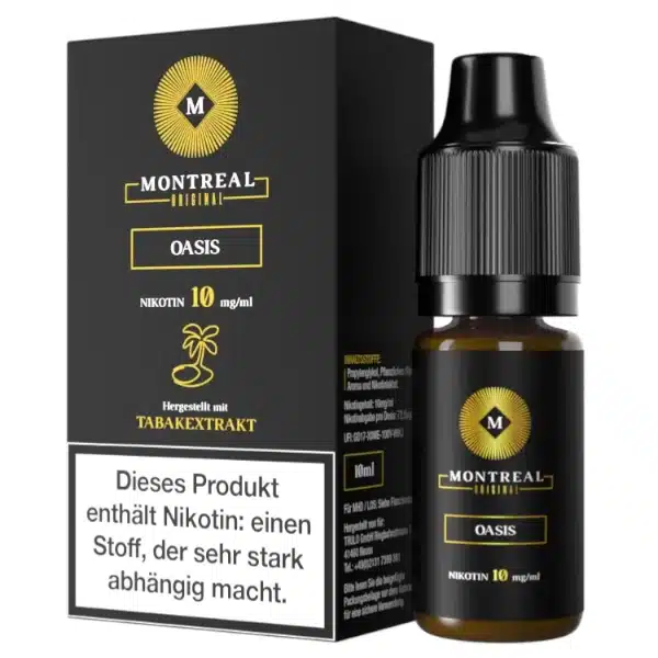 Montreal Oasis Nikotinsalz Liquid 10mg 10ml Montreal Oasis Nikotinsalz Liquid 10mg 10ml
