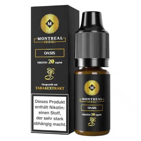 Montreal Oasis Nikotinsalz Liquid 20mg 10ml Montreal Oasis Nikotinsalz Liquid 20mg 10ml
